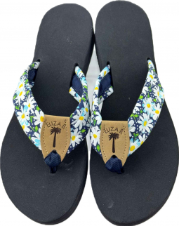 Navy Daisy dark navy back and toe tab eb